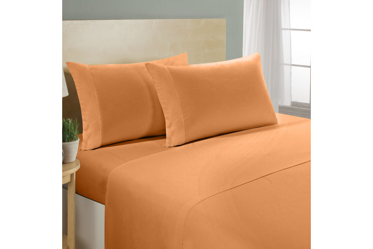 Orange sheets 2024 and pillowcases